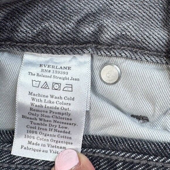 Everlane The Relaxed Straight Jean Organic Cotton Gray 26 NEW - Picture 5 of 13